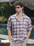 Campus Sutra Dye-Graph Satin Oversized Shirt