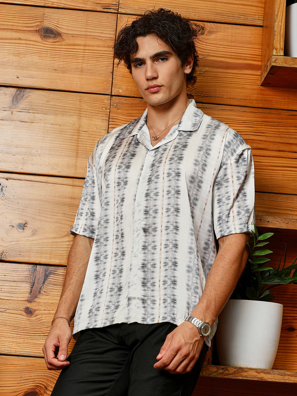 Campus Sutra Nomad Satin Oversized Shirt