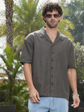 Campus Sutra Solid Resort Oversized Shirt