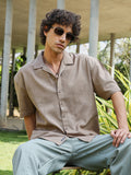 Campus Sutra Solid Resort Oversized Shirt