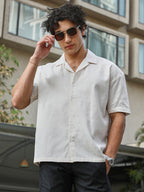 Campus Sutra Solid Resort Overised Shirt
