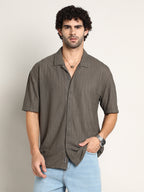 Campus Sutra Zigzag-Helix Resort Oversized Shirt