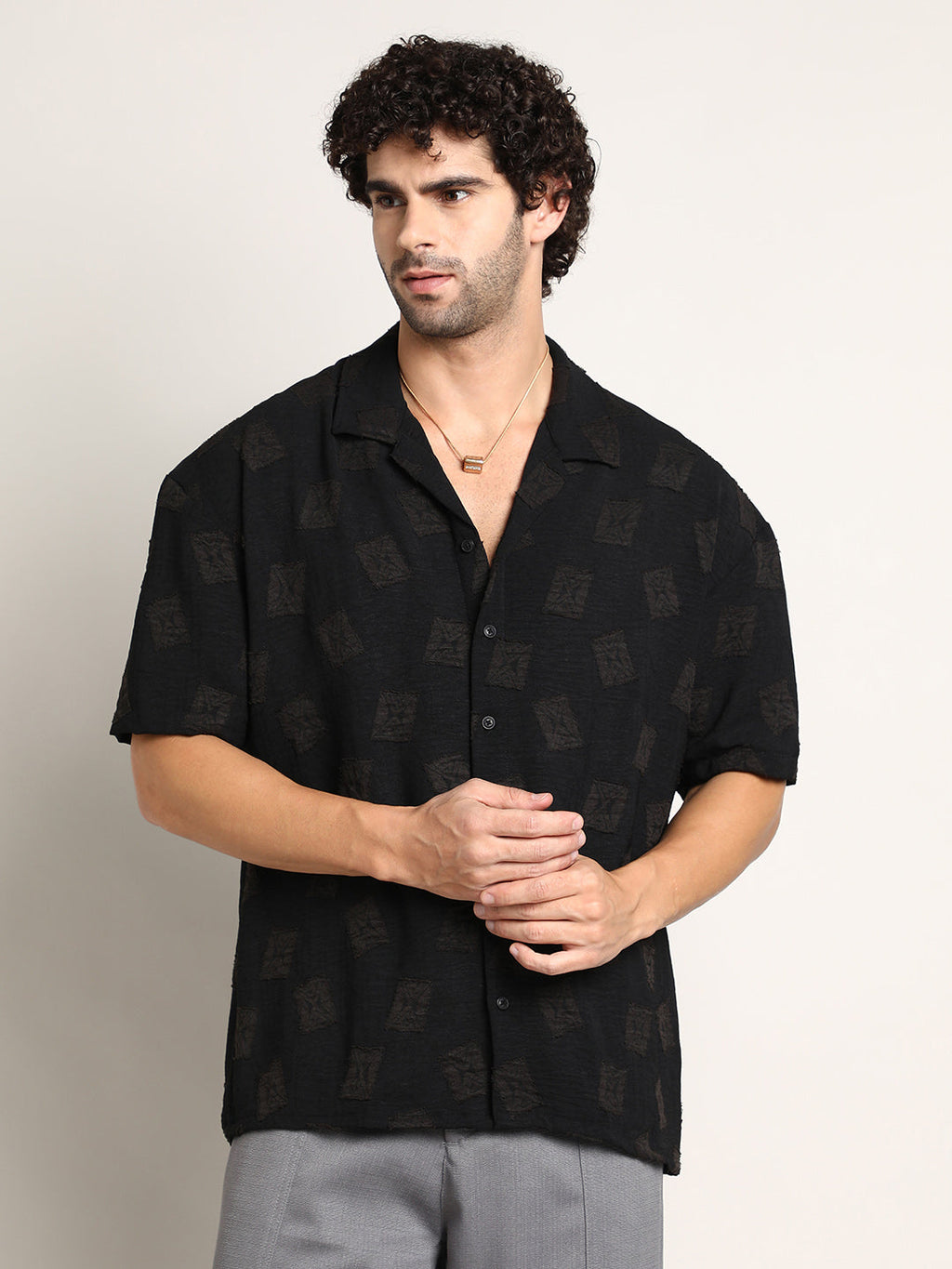 Campus Sutra Indie-Cuban Oversized Shirt