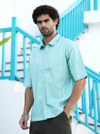 Campus Sutra Unbalanced-Ridge Oversized Shirt
