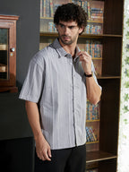 Campus Sutra Unbalanced-Ridge Oversized Shirt