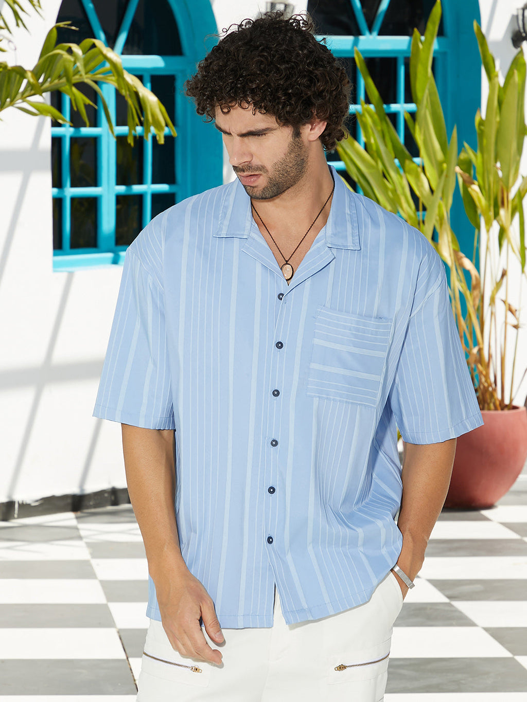 Campus Sutra Unbalanced-Ridge Oversized Shirt