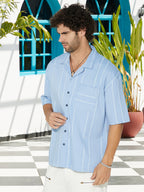 Campus Sutra Unbalanced-Ridge Oversized Shirt