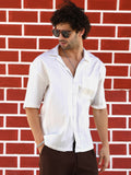 Campus Sutra Unbalanced-Ridge Oversized Shirt