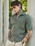 Campus Sutra Aztec-Tactile Oversized Shirt