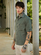 Campus Sutra Aztec-Tactile Oversized Shirt