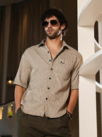 Campus Sutra Aztec-Tactile Oversized Shirt
