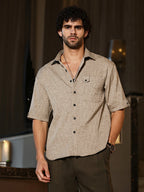 Campus Sutra Aztec-Tactile Oversized Shirt