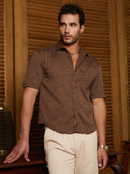 Campus Sutra Aztec-Tactile Oversized Shirt