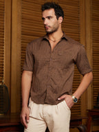 Campus Sutra Aztec-Tactile Oversized Shirt