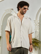 Campus Sutra Crumble-Revival Oversized Shirt