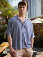 Campus Sutra Creased Cuban Oversized Shirt