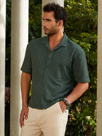 Campus Sutra Tactile-Resort Oversized Shirt