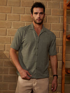 Campus Sutra Tactile-Resort Oversized Shirt