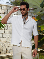Campus Sutra Tactile-Resort Oversized Shirt