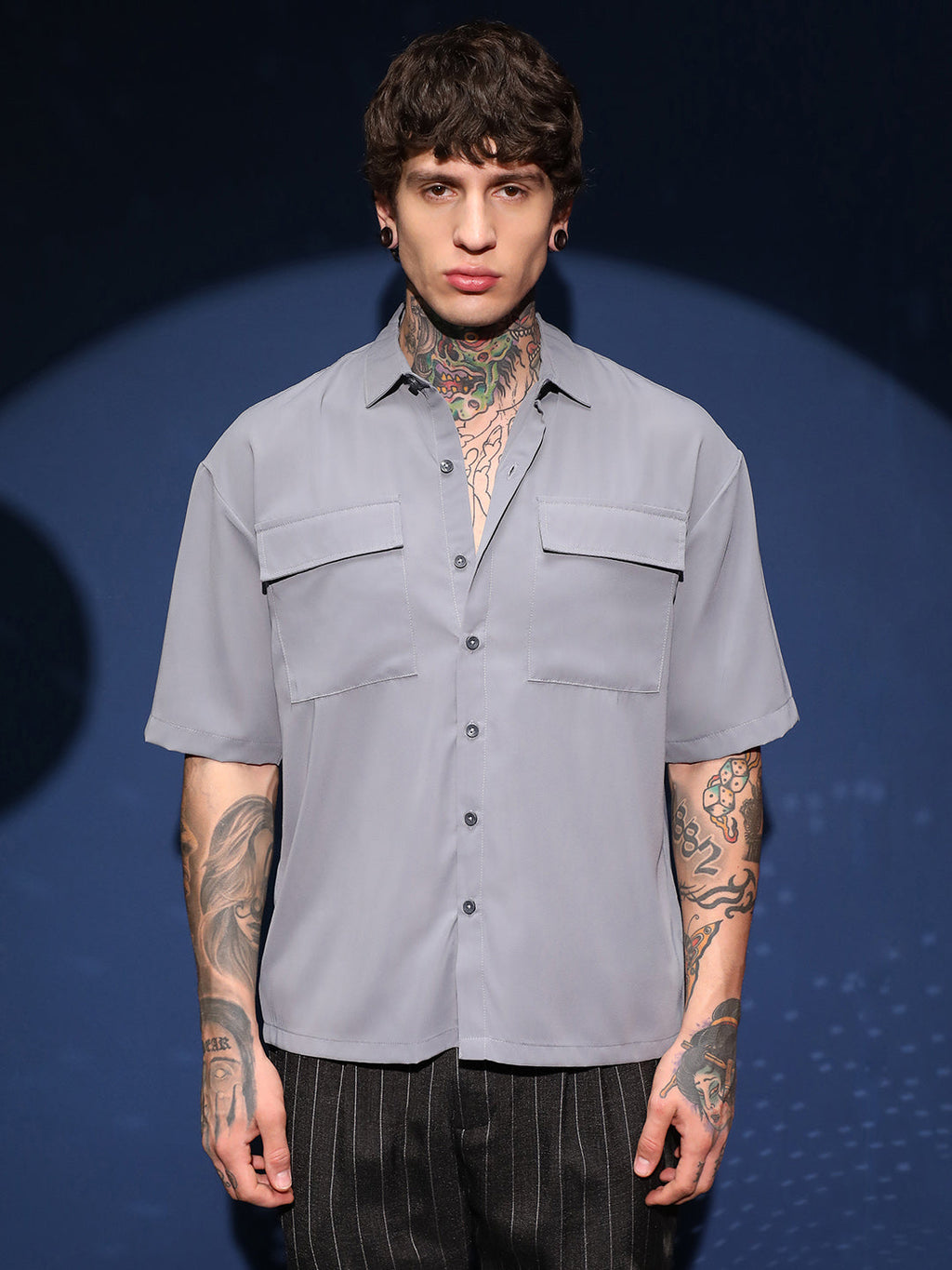 Campus Sutra Oversized Utility Shirt