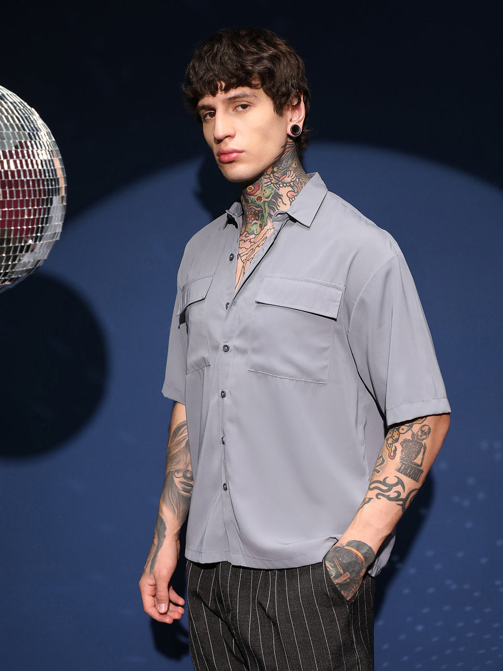 Campus Sutra Oversized Utility Shirt