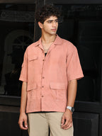 Campus Sutra Modular-Utility Cuban Oversized Shirt