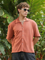 Campus Sutra Waffle-Knit Shirt