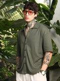 Campus Sutra Waffle-Knit Shirt
