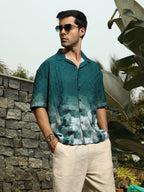 Campus Sutra Abstract-Ombre Oversized Shirt