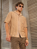 Campus Sutra Swirl Open-Knit Shirt