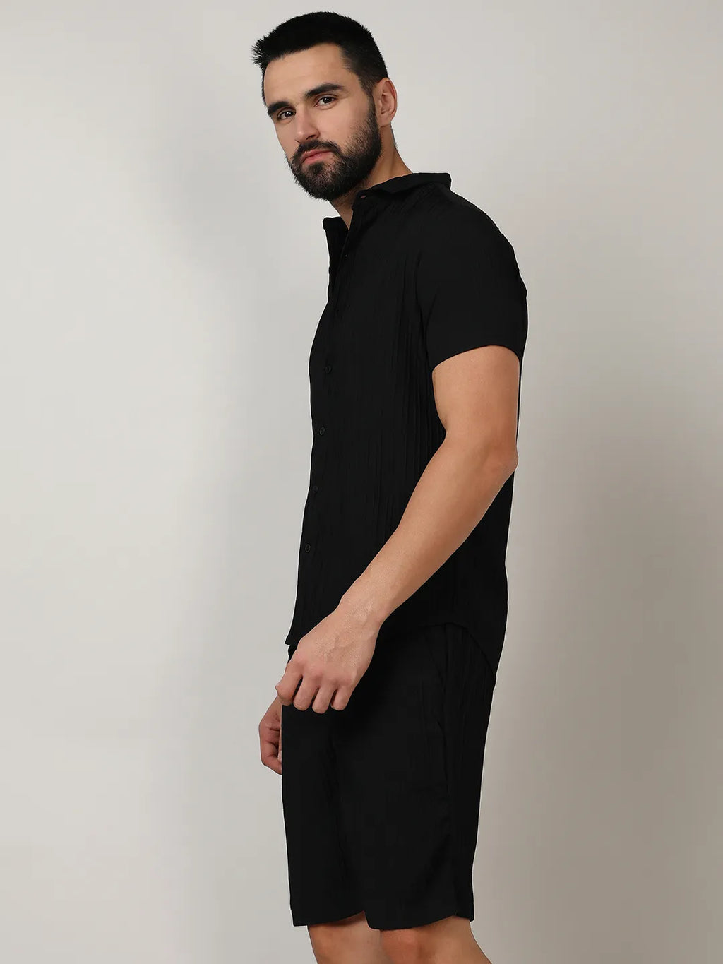 Campus Sutra Self-Design Striped Co-Ord Set