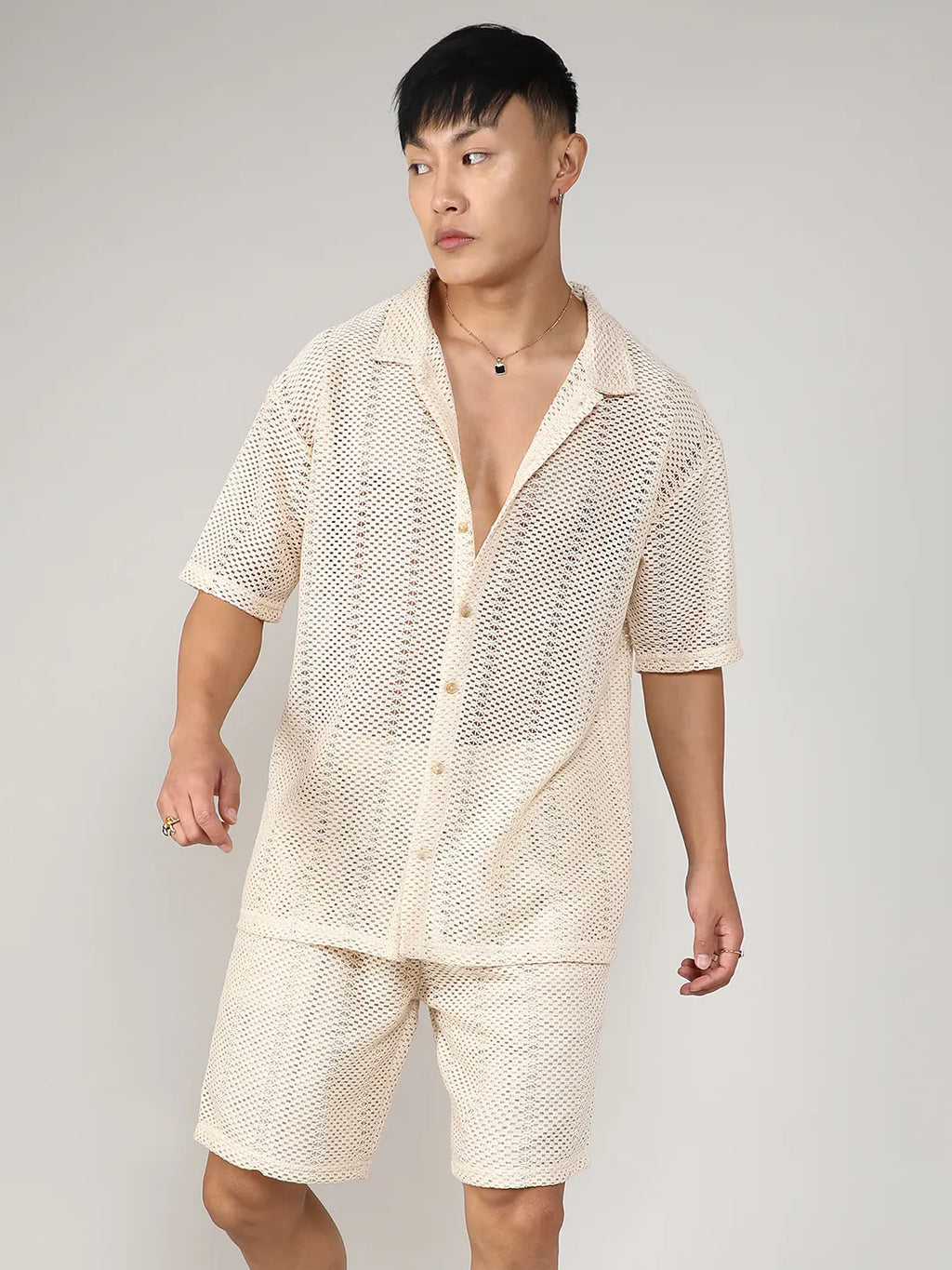 Campus Sutra Crochet Co-Ord Set