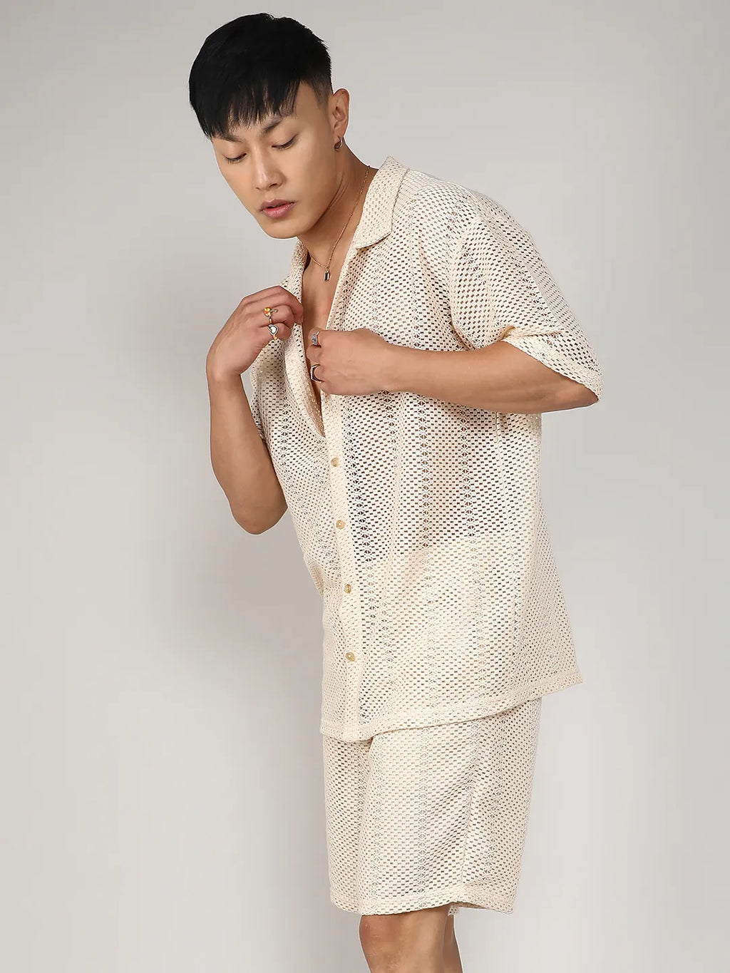 Campus Sutra Crochet Co-Ord Set