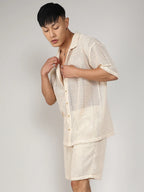 Campus Sutra Crochet Co-Ord Set