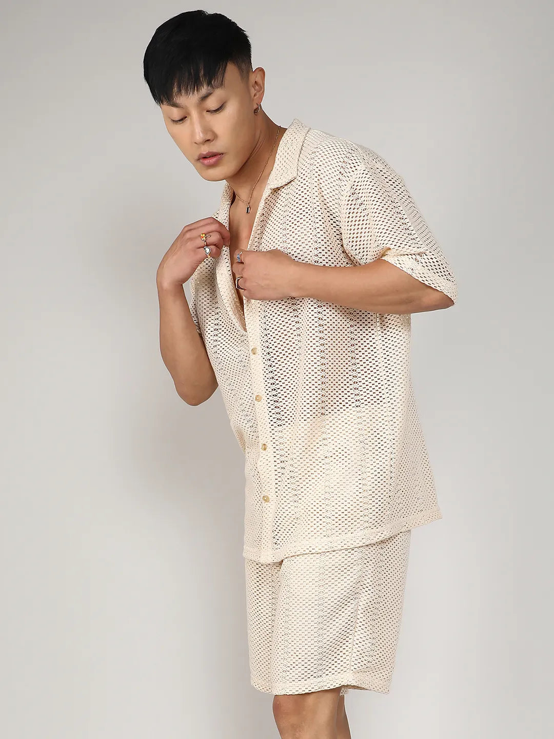 Campus Sutra Crochet Co-Ord Set