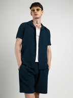 Campus Sutra Textured Interwine Co-Ord Set