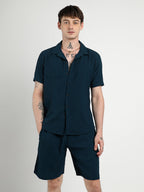 Campus Sutra Textured Interwine Co-Ord Set