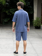 Campus Sutra Trellis-Textured Relaxed Co-Ord Set