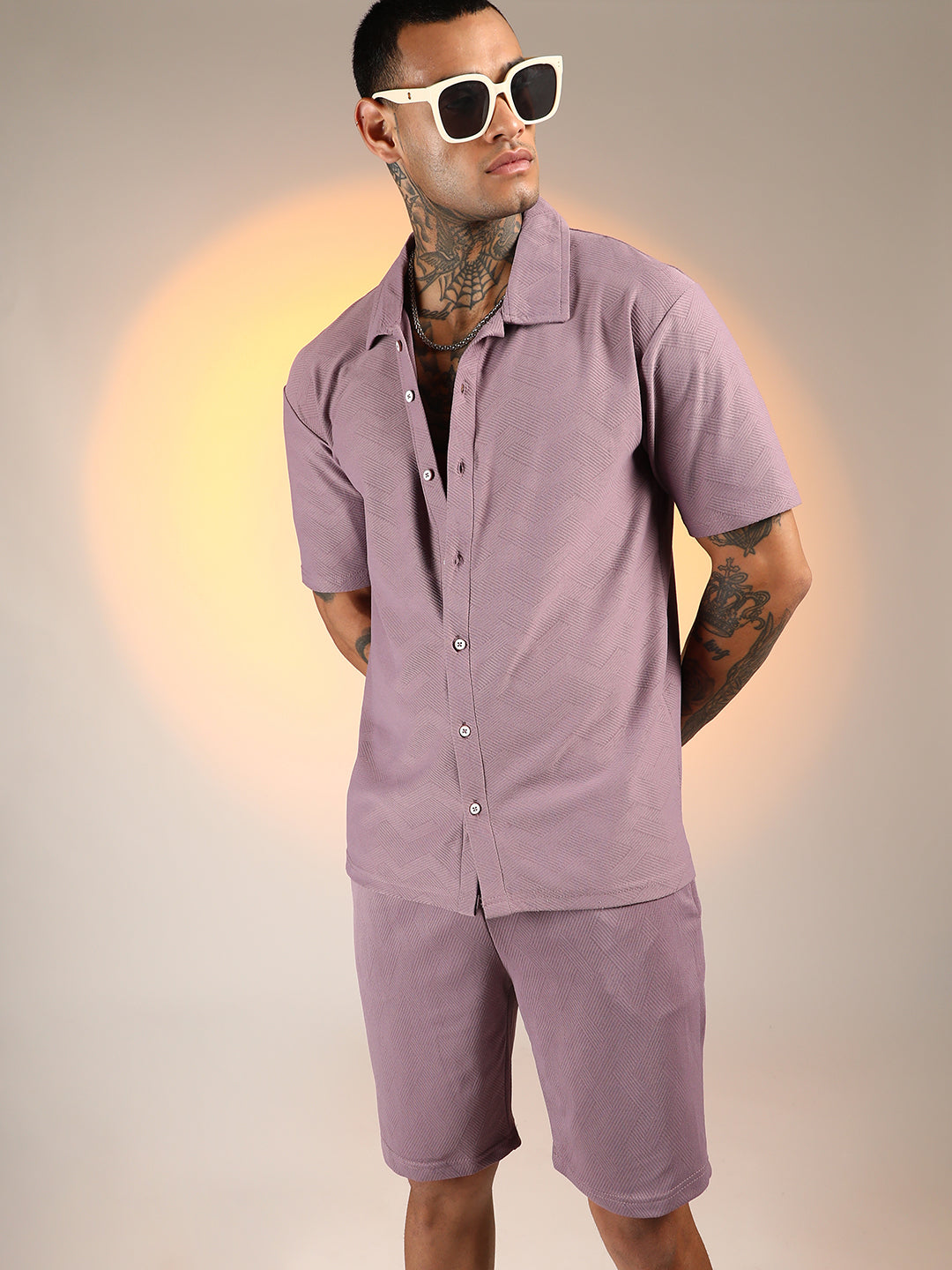 Campus Sutra Basket-Textured Co-Ord Set