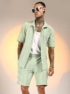 Campus Sutra Ruche-Ribbed Co-Ord Set