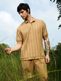 Campus Sutra Stripe-Knit Co-Ord Set