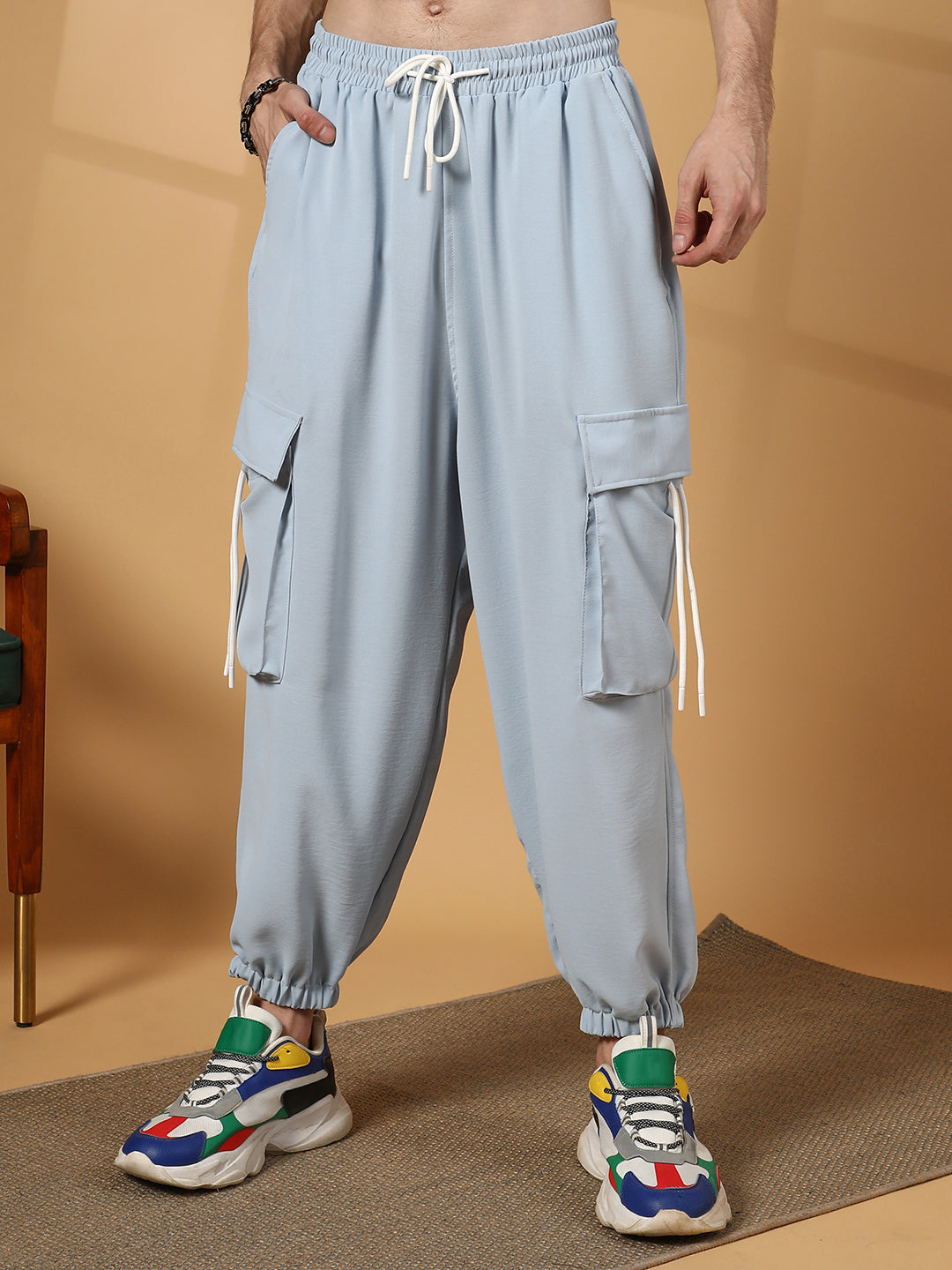 Campus Sutra Slouchy Utility Trousers