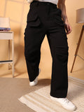Campus Sutra Asymmetrical Parachute Trousers
