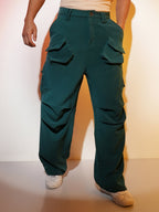 Campus Sutra Asymmetrical Parachute Trousers