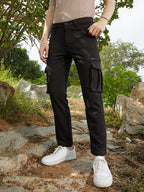 Campus Sutra Slim-Fit Utility Trousers