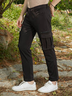 Campus Sutra Slim-Fit Utility Trousers