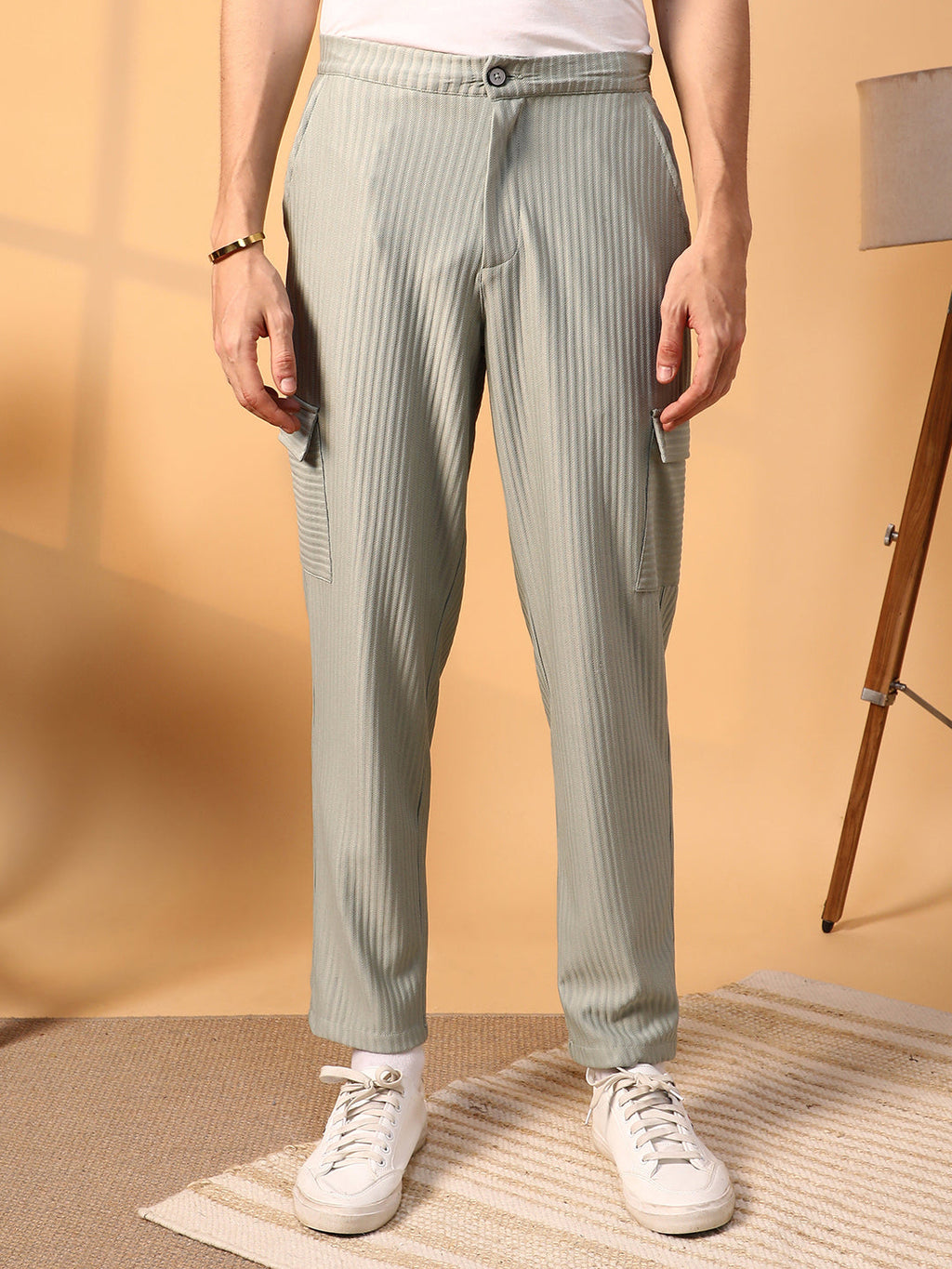 Campus Sutra Tactile Utility Trousers