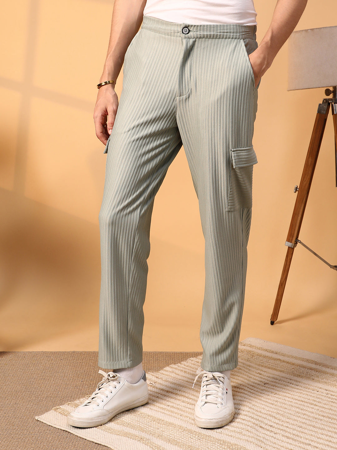 Campus Sutra Tactile Utility Trousers