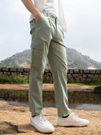 Campus Sutra Lightweight - Slim-Fit Utility Trousers