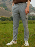 Campus Sutra Lightweight - Slim-Fit Utility Trousers